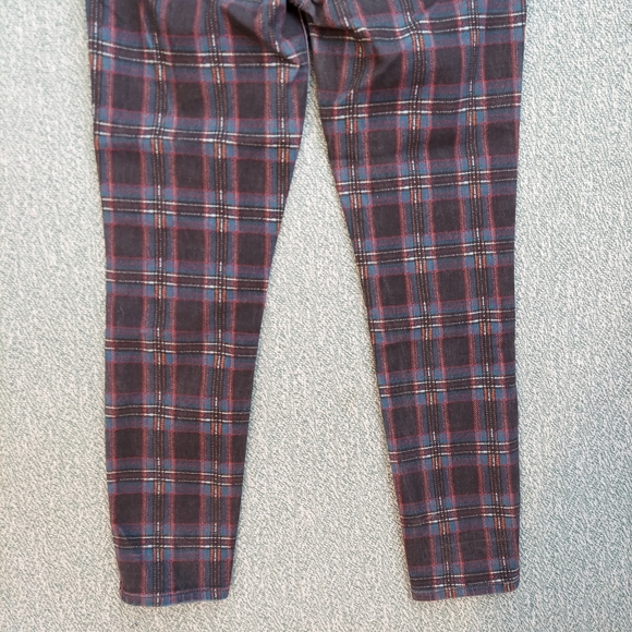 Paige Jeans, Plaid Print Skinny Blue, womens sz 27 - Picture 5 of 7